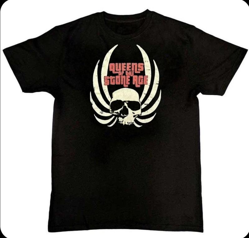 

Queens Of The Stone Age Band Skull Graphic Unisex T-Shirt XL