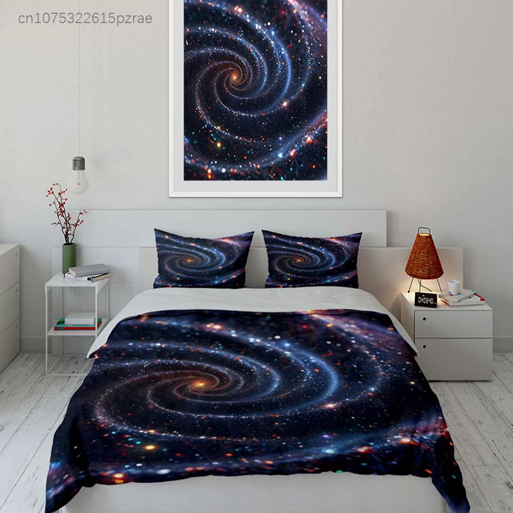 Galaxy-Themed Three-Piece Set Decor Multiple Sizes kid's And adults' Bedroom Exquisite 3PC Bedding set, Gift