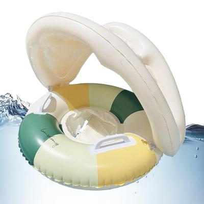 Children Swimming Float Circle with Sunshade Sun Canopy PVC Inflatable Swimming Float Baby Pool Floats For Beach Bath Pool