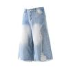 Calças Jeans Retas Femininas Costura Vermelha Americana Jeans Cargo de Cintura Alta de Verão