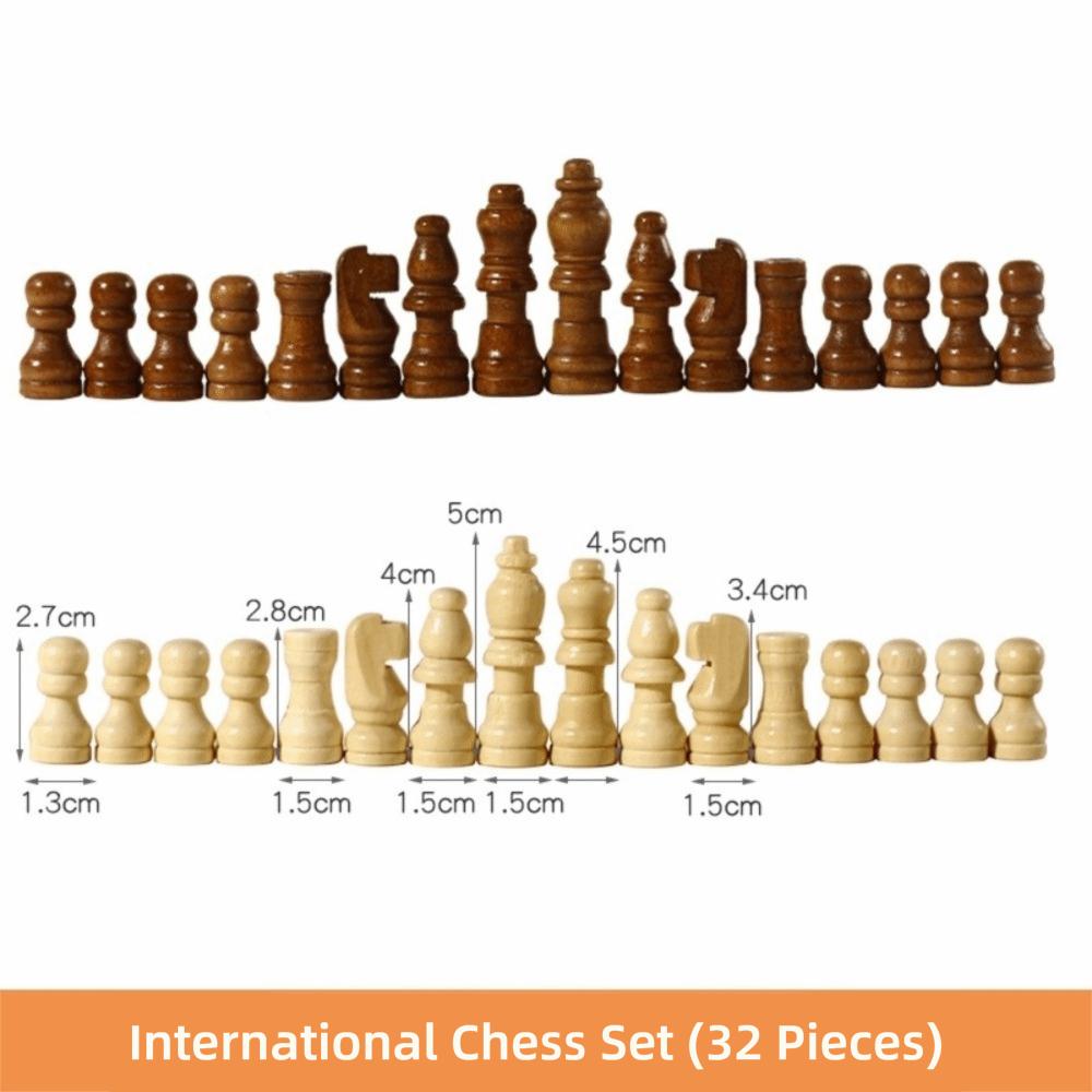 Wooden Material Wooden Chessmen Smooth Finish International Chess Staunton Chess Set Adult