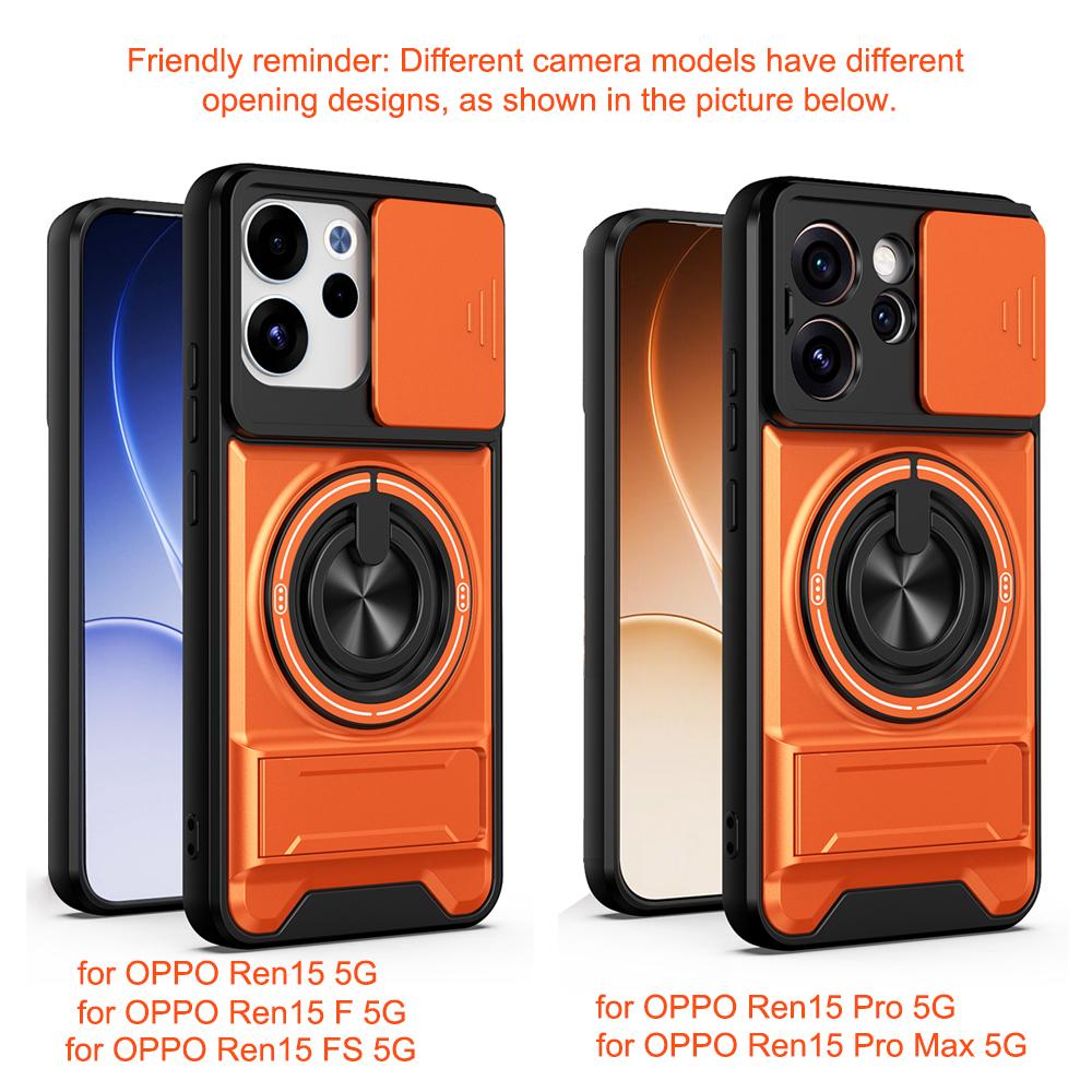 KEYSION Magnetic Phone Case for OPPO Reno15 Pro Max 5G 15 F 5G Slide Camera Protection Upright Kickstand Ring Shockproof Cover