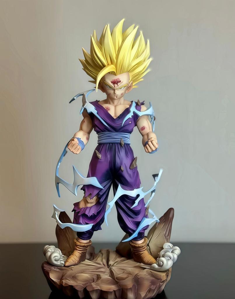 29cm/11.42inch Dragon Ball Z Son Gohan Anime Figure Replace Heads Gohan Super Saiyan Pvc Action Figure Collection Mode Toy Gift