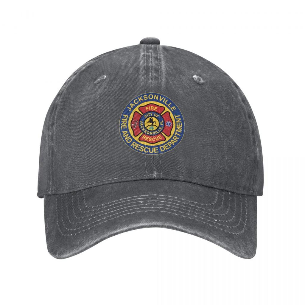 FLORIDA JACKSONVILLE FIRE DEPARTMENT Retro Denim Washed Baseball Caps Men Cowboy Street Tide Hat Hip Hop Womens Trucker Cap