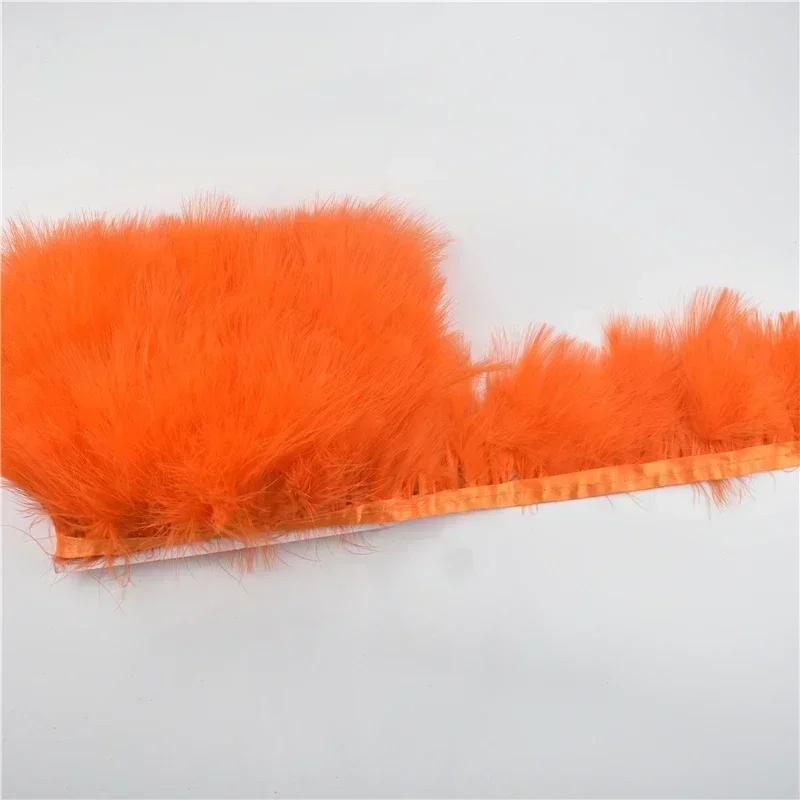 1Meter Marabou Feathers Tassel Fringe Trim Turkey Feather Tape Ribbon Clothes Sewing DIY Clothing Accessories Wedding Decoration