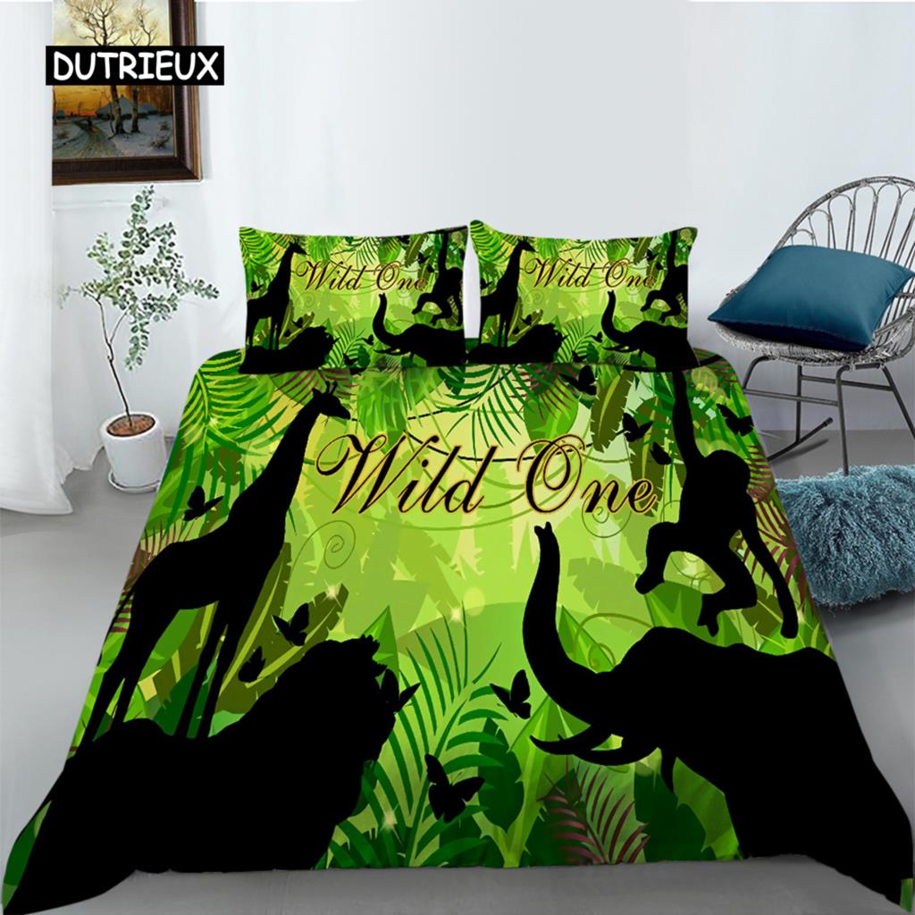 Chicken Animals King Queen Duvet Cover Lovely Cartoon Farm Chick Bedding Set Kids Girls Wildlife 2/3pcs Polyester Quilt Cover