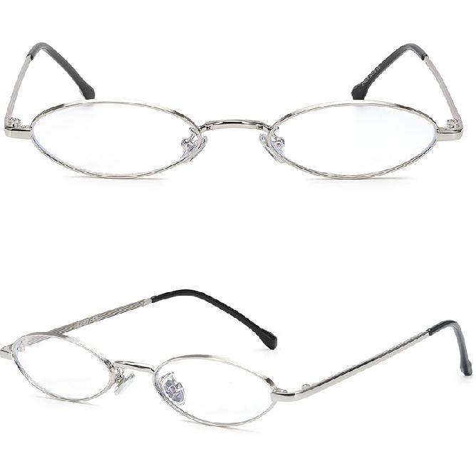 Fake Oval Glasses Blue Light Blocking Glasses for Women Non Prescription Clear Lens Fashion Eyewear Clear