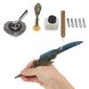 Quill Pen Set Metal Penholder Retro Elegant   Clear Engraving Flat Nib 1 to 5mmCelsius0.04 to 0.20in Writing Dip Pen Kit