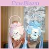 Cartoon Bear Childrens Plastic Cup With Straw And Handle For School Kids