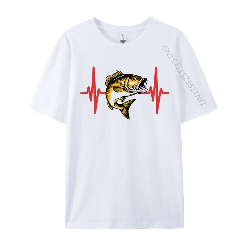 Heartbeat Fish Tshirts Fishing Tops T Shirt New Arrival Tshirts Normal Cotton Tshirt Mens Shirts Graphic Tee S