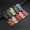 Phone Case For iPhone 16E 16 15 Pro Max 14 13 12 11 Xs Xr X 7 8 Plus SE 2025 Ring PU Leather Cover Cards Holder Wallet