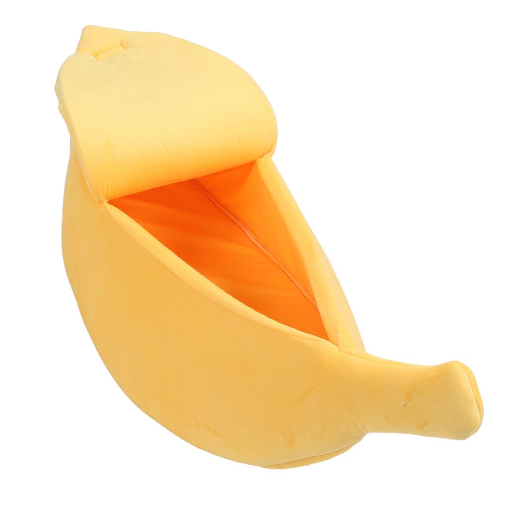 Banana Shaped Cat Bed Funny Soft Cozy Cat Cave Bed Warm Pet Bed for Dogs Kittens Puppy XL