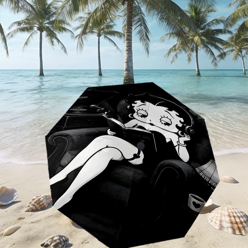 Betty Boop Print Umbrella Automatic Opening/ Closing - Portable Foldable Design - Daily use for Travel/Outdoor - Gift for Birthday