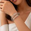 High-End Geometric Metal Open Cuff Bracelet - Irregular Design