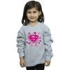 DC Comics Girls Superman Pink Hearts And Stars Logo Sweatshirt