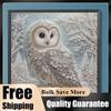 Owl Special Shaped 5D DIY Partial Drill Diamond Painting Kits for Adults DIY Gift Home Decor Diamonds Dots Gem Art Kits 30x30cm