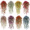 2Pcs Plastic Eucalyptus Fake Plant Decor Daisy Artificial Flowers Hanging Vines For Wedding Arch Home Garden Wall Decoration