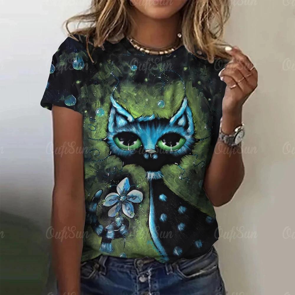 Летняя женская футболка с 3D принтом — фото 6