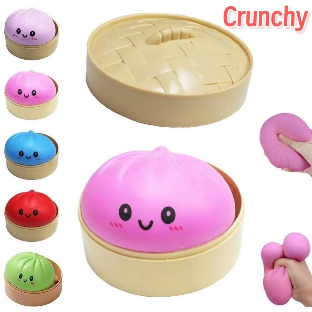 Crackling Dumpling Squeeze Toy Sound Effects Realistic Food Pinch For Kids Adults