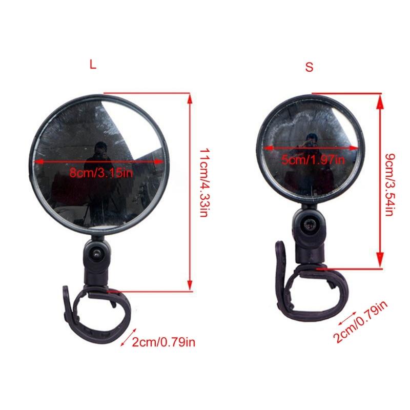 Universals Bike Mirror Adjustable Handlebar Rearview Mirror Handlebar Mount Mirror for Electric Bike Road Bicycles