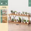 Bamboo Wood Floor-Standing Trapezoidal Flower Stand
