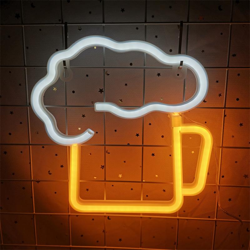 Beer Neon Sign Neon Beer Signs LED Beer Sign Beer Light Up Sign for Wall Decor USB/Battery Operated Neon Sign Beer Gifts