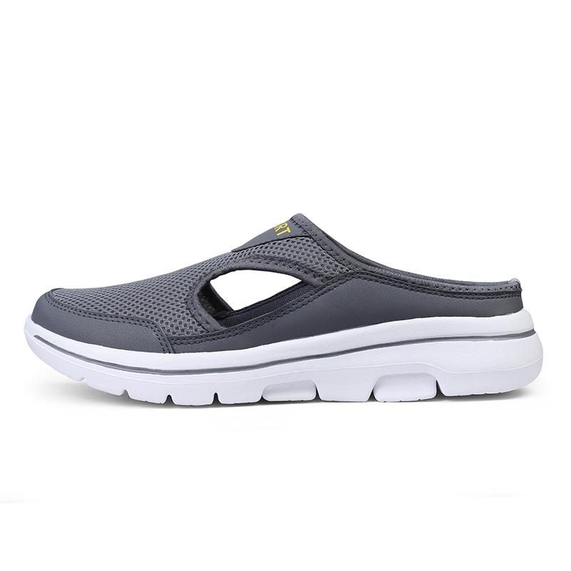 Große Damen-Freizeitschuhe, halbhohe Schuhe, Damenschuhe, Herren-Sandalen mit dickem Boden, atmungsaktive Netz-Hausschuhe