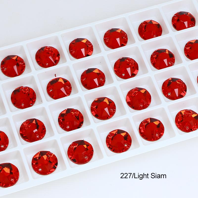 Dongzhou Round Flatback Glass Rhinestone Sew on Crystal Loose Crystal Beads Garment Sewable Rhinestone Diy Accessories