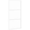 Sliding Door White 102.5x205 Cm Tempered Glass and Aluminum