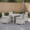 Garden Dining Set 5 pcs White and Cream PP