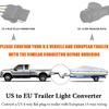Trailer Truck Electric Adapter Converter Trailer Connector European 13?Pin to 4?Pin Taillight Circuit Wiring Adapter Plug and Play, Trailer winch