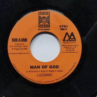 7inch Record LUCIANO - Man Of God GTB3 Golden Cartel E US Reggae, Ska & Dub Used