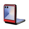 Voor Samsung Galaxy Z Flip7 5G Hoesje Litchi Textuur Leer + Hard PC Telefoonhoes