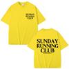 Sunday Running Club Graphic T Shirt Men Women Sport Fashion Harajuku T-shirts Oversized Cotton Casual O-Neck T Shirts