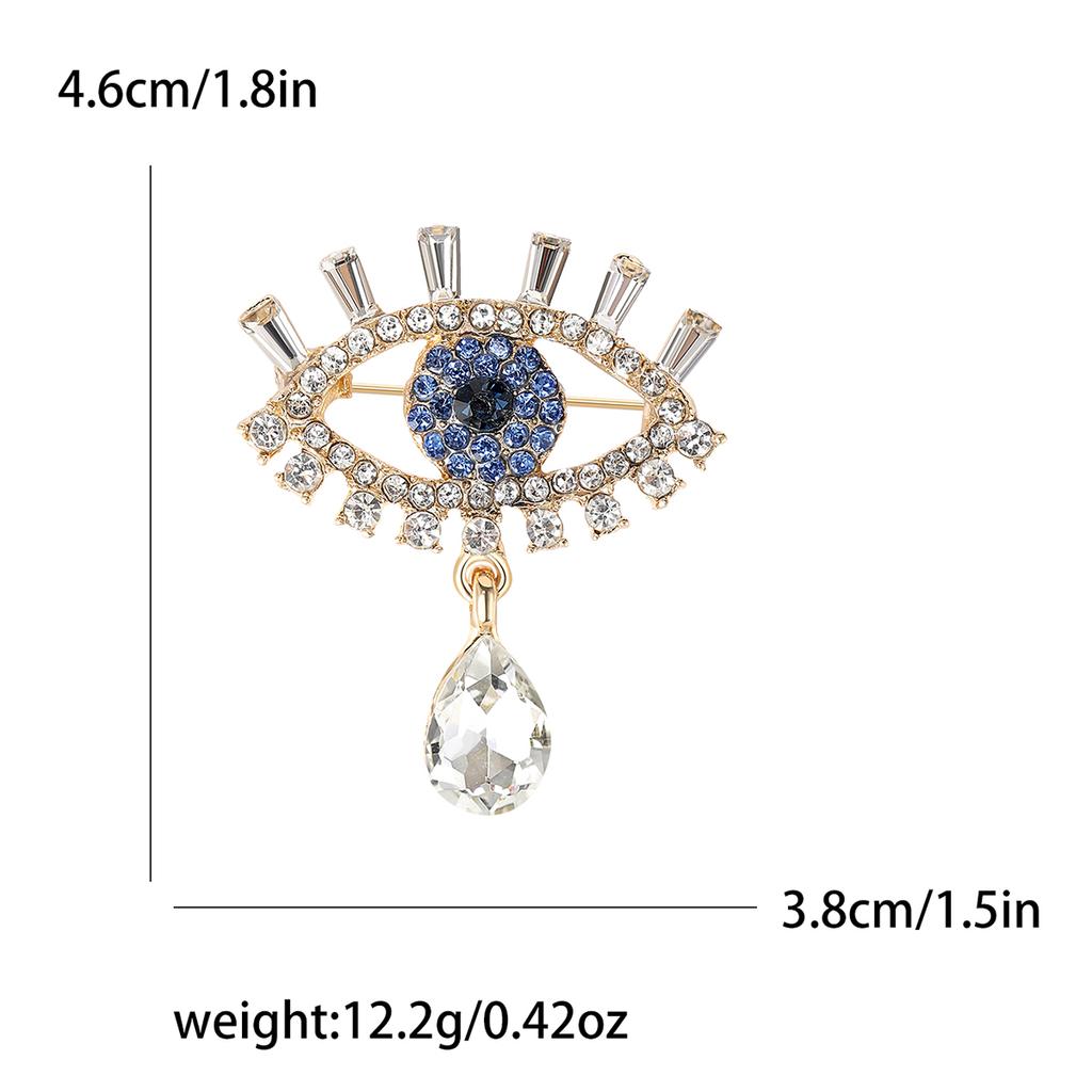 Beaut&Berry Creative Fashion Alloy Inlaid with Rhinestone Devil Eyes Brooch Women's Corsage Pin Accessories Gift