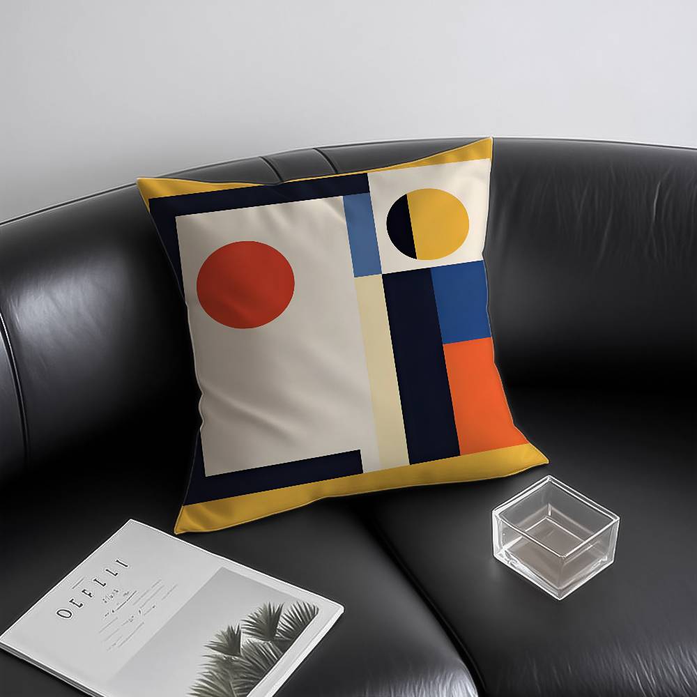 Abstract Geometry Line Modern Pillow Case Anti-dustmite Invisible Zipper Sofa Bed