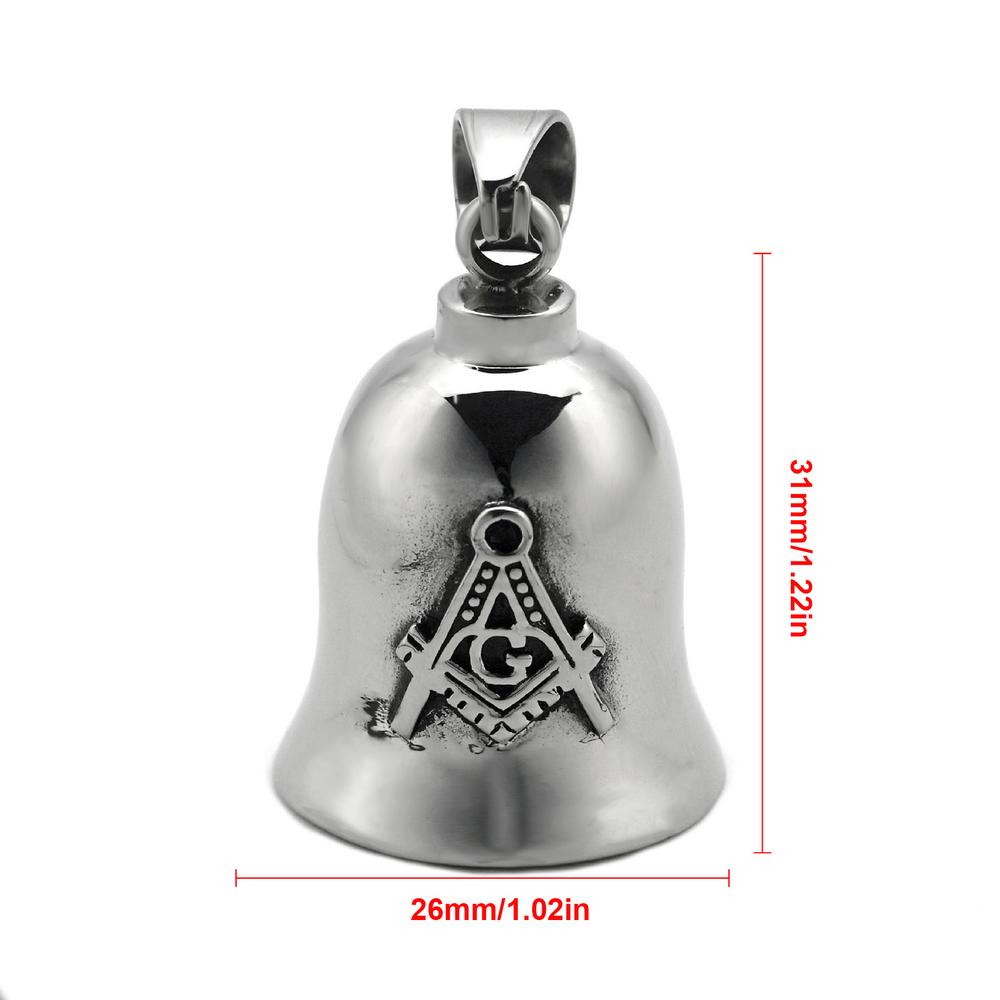 Punk Vintage Motorcycle Bell Pendant Necklace Men\'s Personalizeds Biker Rock Party Exorcist Jewelry Riding Bell