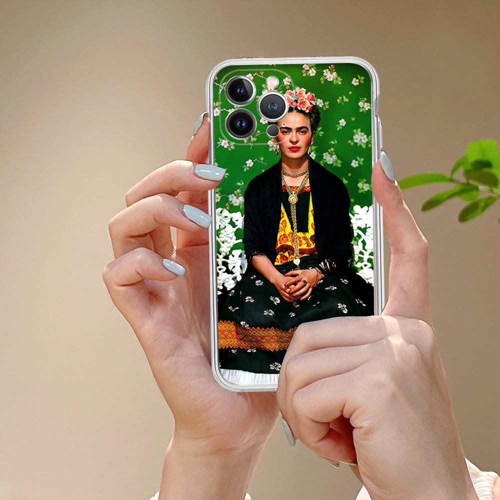 Fashion F-Frida K-KahlosS Phone Case For IPhone 11 13 16 12 17 14 15 Pro Max Plus Soft Clear Back Cover Coque