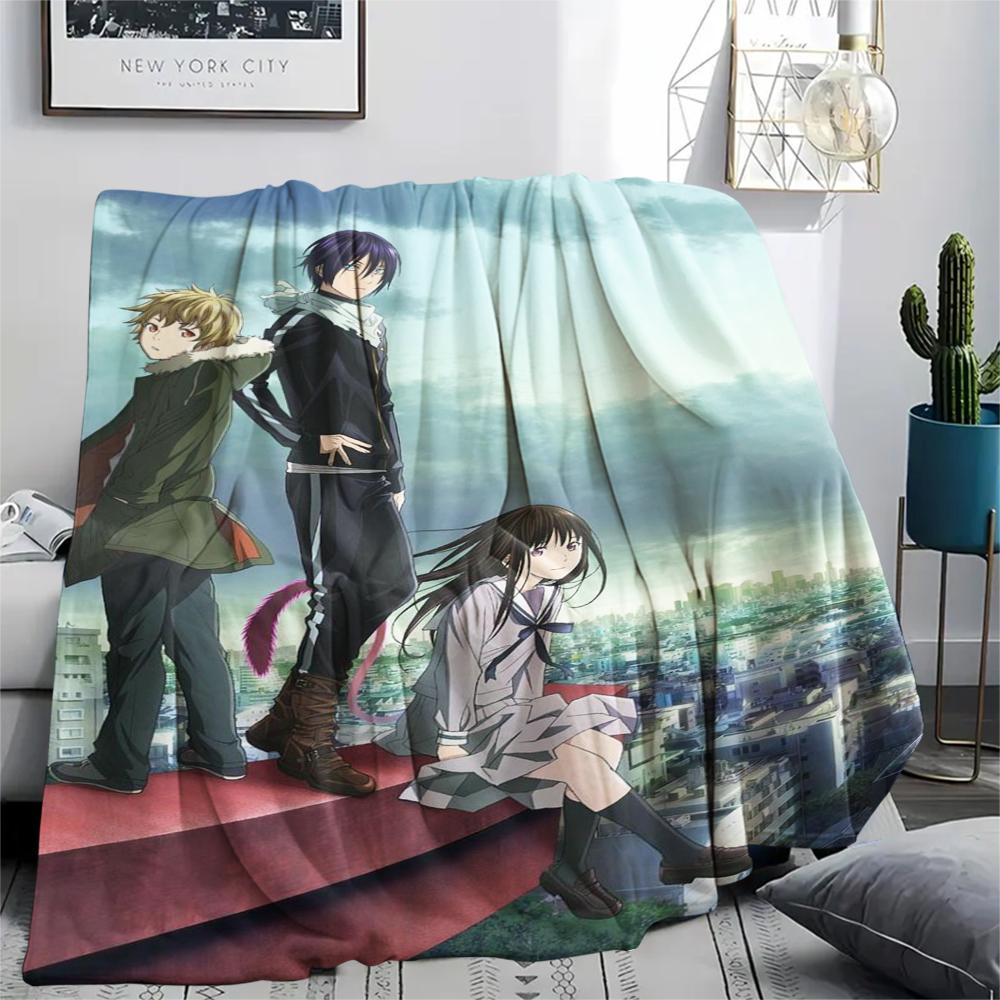 1PC Noragami Stray God Print Flannel Blanket, High quality Comfortable for All Seasons, Home Decor, Warmth and Comfort, Perfect for Christmas Gifts 98