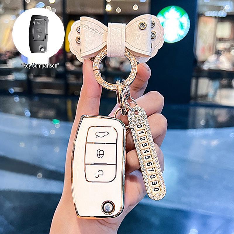 Ford 09-13 Classic Focus Fiesta Key Case, 16/18 EcoSport Old Model Key Bag