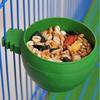 3PCS Bird Parrot Pigeons Hamster Pet Cage Aviary Water Food Bowl Feeder Plastic Round Water Cup Hanging Drinking Feeding Bowl