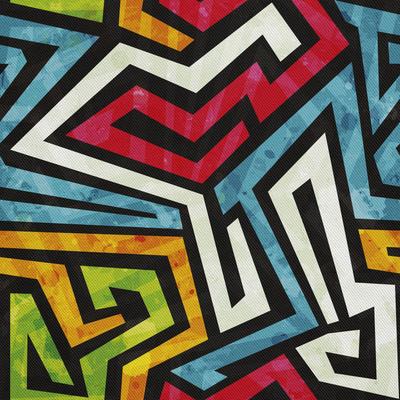 Outdoor Dekostoffe Oxford - Motiv Graffiti I Dx074