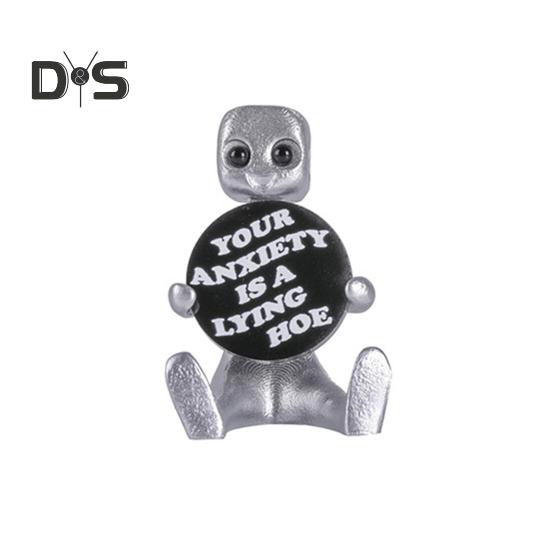 

Робот-тревожность, фигурка из смолы с надписью «Ваша тревога — лживая мотыга», вдохновляющее украшение для стола, необычный декор офиса, милая художественная игрушка, напоминание о психическом здоровье A