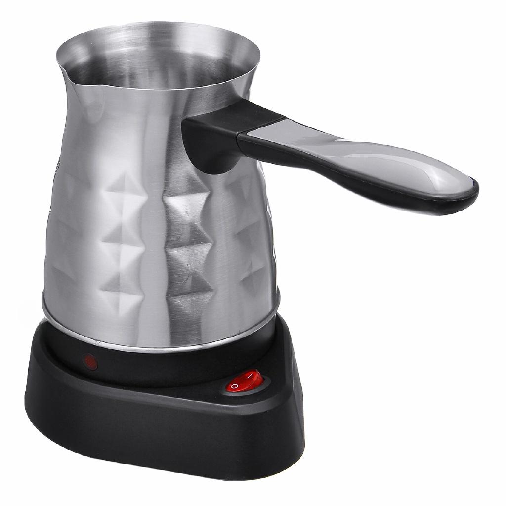 500ml 600W Electric Coffee Maker Pots Kettle Turkish Espresso Percolator Stainless Steel Tea Milk Coffee Machine