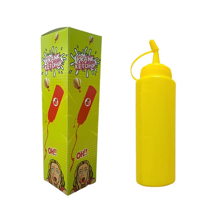 Erwachsenen-Streich Tomatenketchup Stressabbau Quetschflasche - Lustiges Scherz-Salatdressing-Spielzeug