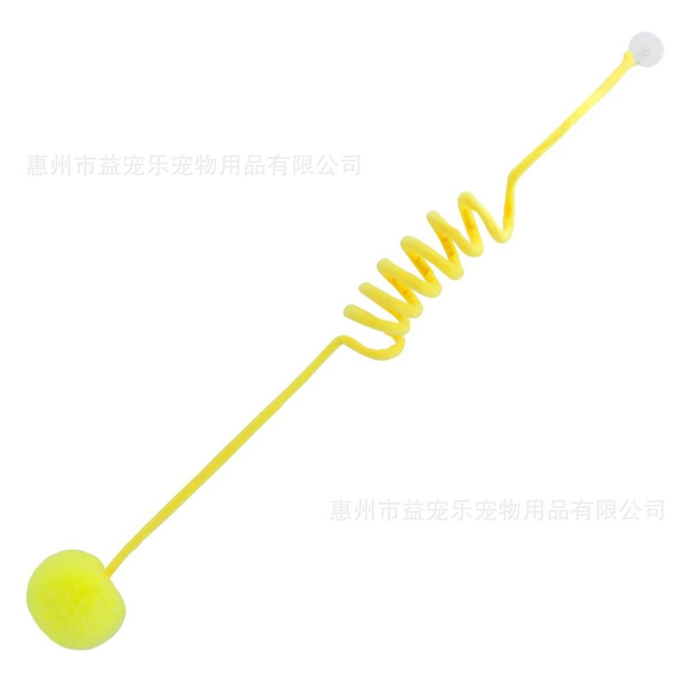 Funny Fluffy Cat Stick Spring Rope Ball Plush Retractable Interactive Teaser Hanging Training Cats Supplies Pet Toy