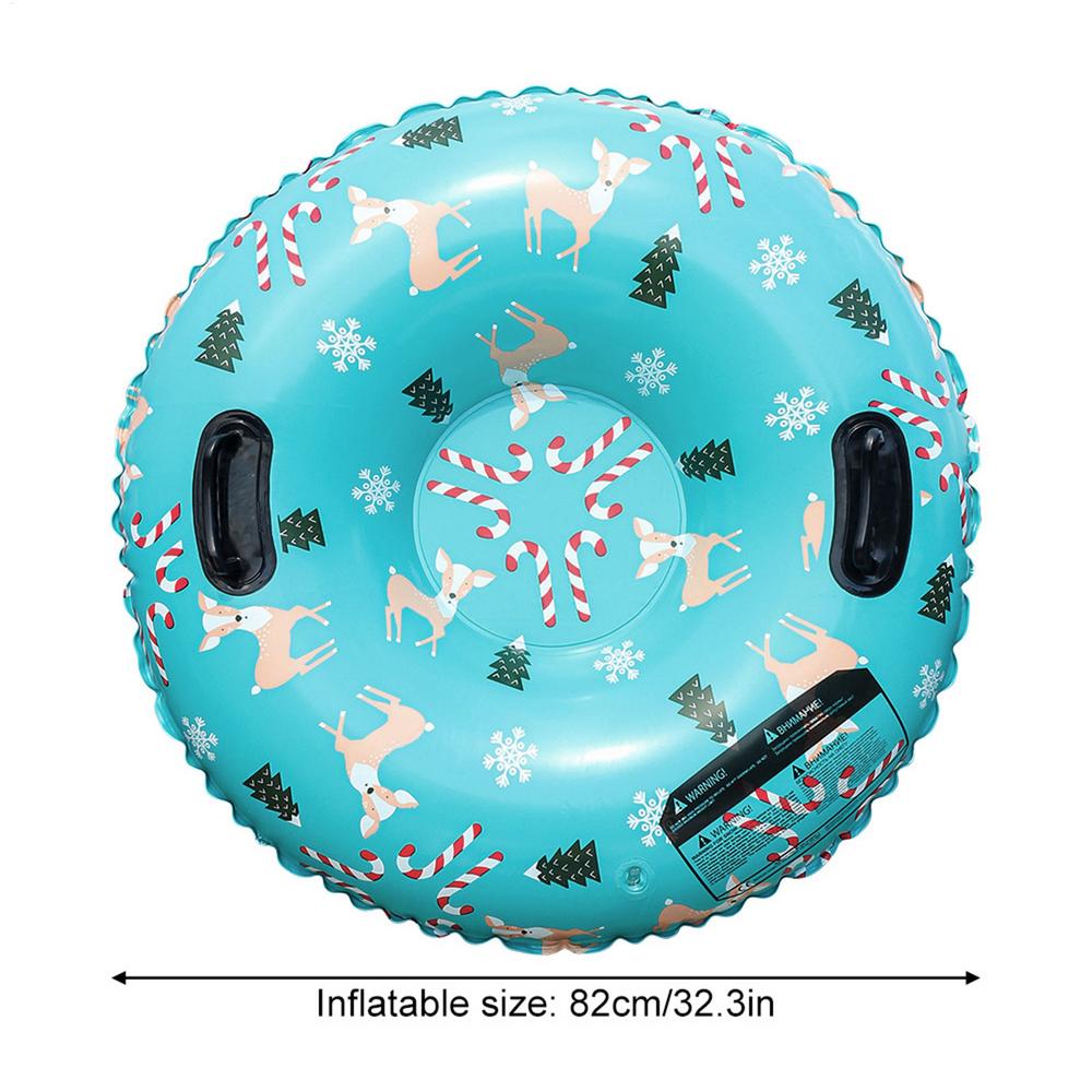 

Family Fun Reindeer Snow Tube Non-Slip Kids Sled with Festive Pattern, Safe & Joyful for Holiday Outdoor Sports Men Women