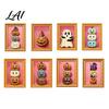 Halloween Party Supplies Pumpkin Frame Refrigerator Magnet Vintage Ghost Fridge Waterproof Magnets Whiteboard Decorative Magnet for Holiday Photo