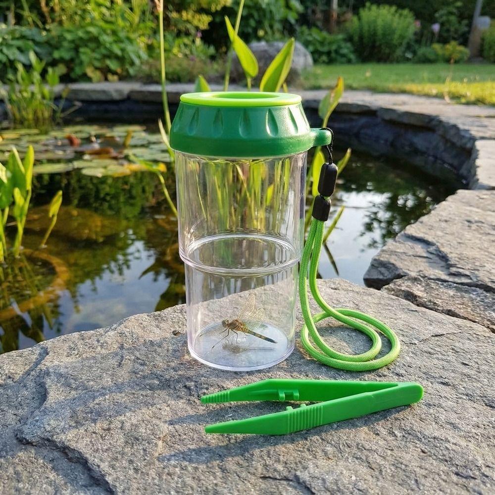 Scalable Insect Observation Box Ventilated Non-Slip Bug Viewer Box with Tweezers Magnifying Ant Observation Jar Student Use