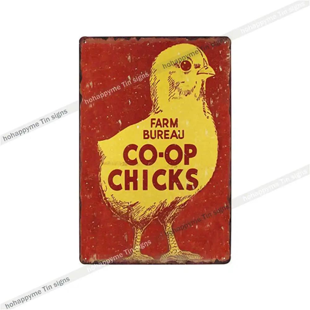 Welcome To The Funny Farm Metal Plate Tin Sign Rooster Decorative Chicken Coop Farmhouse Wall Art Iron Poster Home Decor 20x30cm